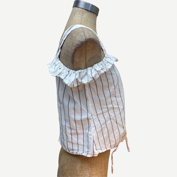 Mango ruffle button front tie tank 4 - Picture 3 of 5